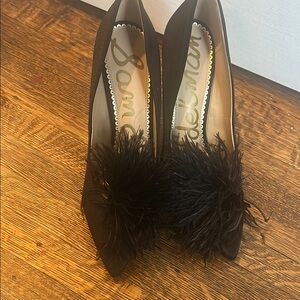 Sam Edelman Black Feathered Women's Shoes